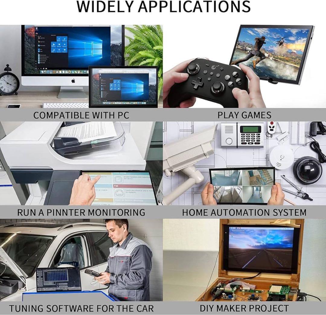 Raspberry Piスクリーン 10.1インチ タッチスクリーン モニター