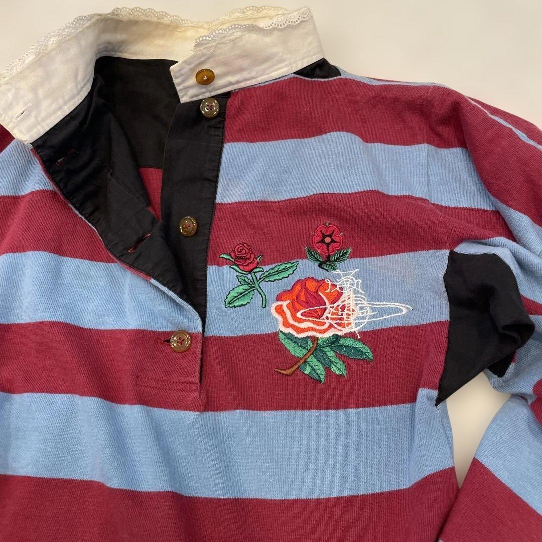 Vivienne Westwood ラガーシャツ L赤青ストライプ