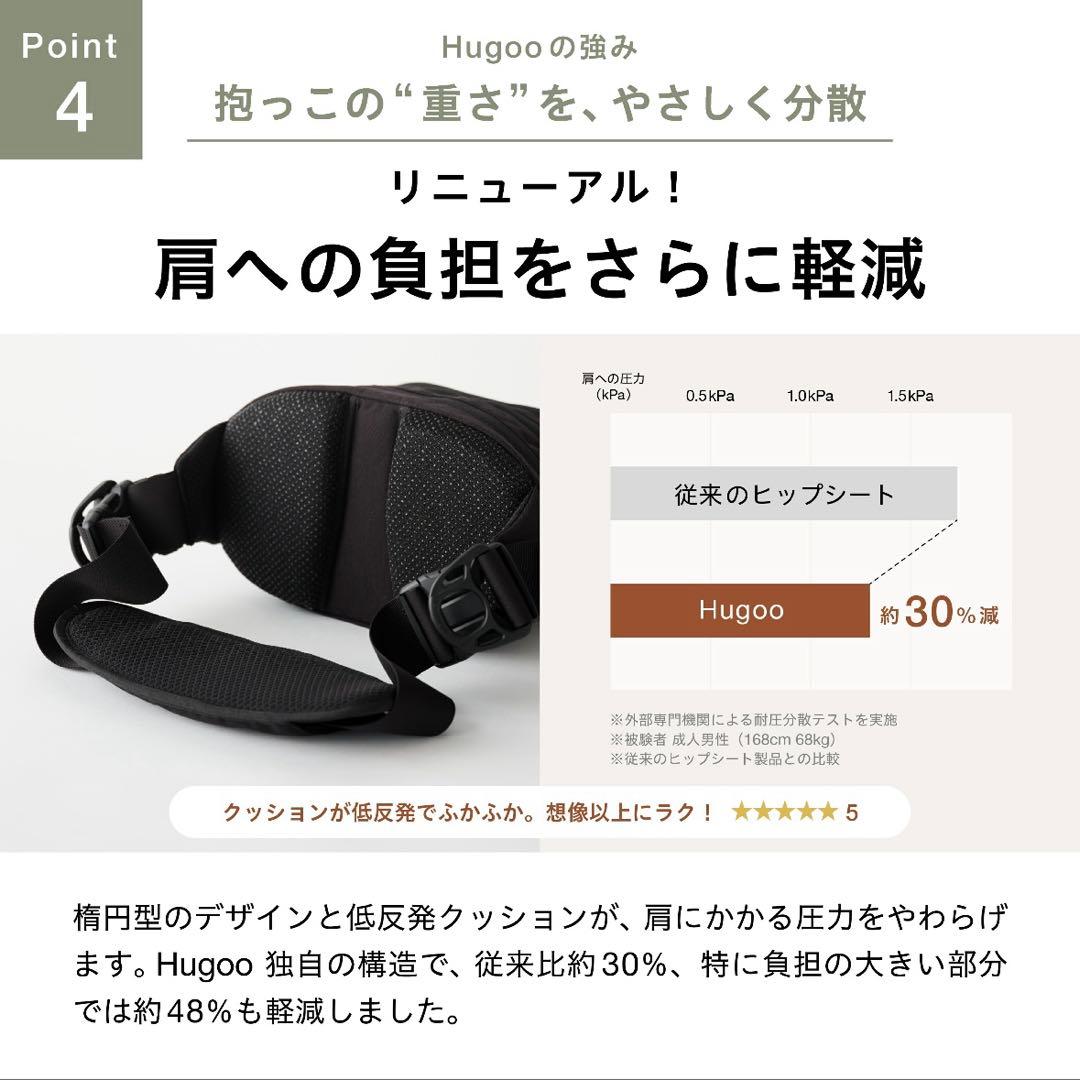 【新品タグ付き】Hugoo ヒップシート ブラック