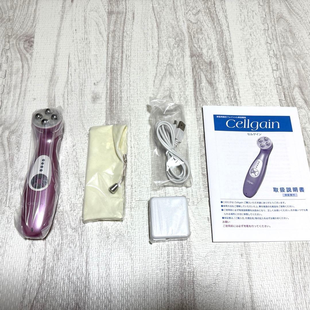 【新品・未使用】Cellgain 美顔器 ピンク 充電器・説明書付