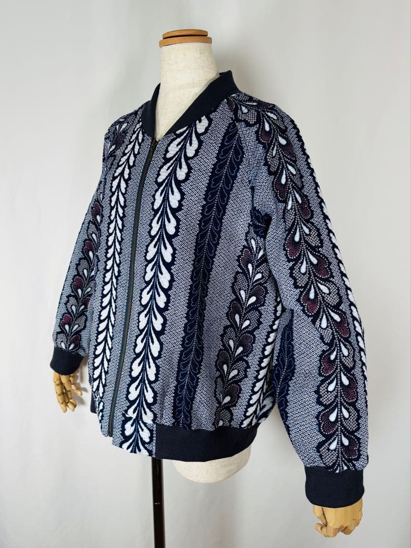 浴衣リメイク92番　有松鳴海絞り一重スカジャン風