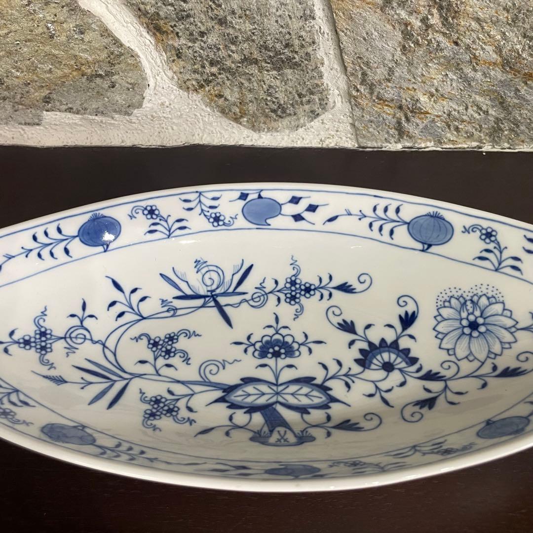 MEISSEN ブルーオニオン　オバールプラッター