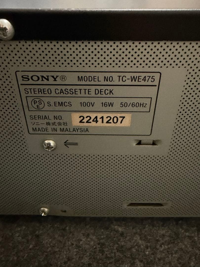希少! SONY TC-WE475 ツインカセットデッキ 動作確認済み