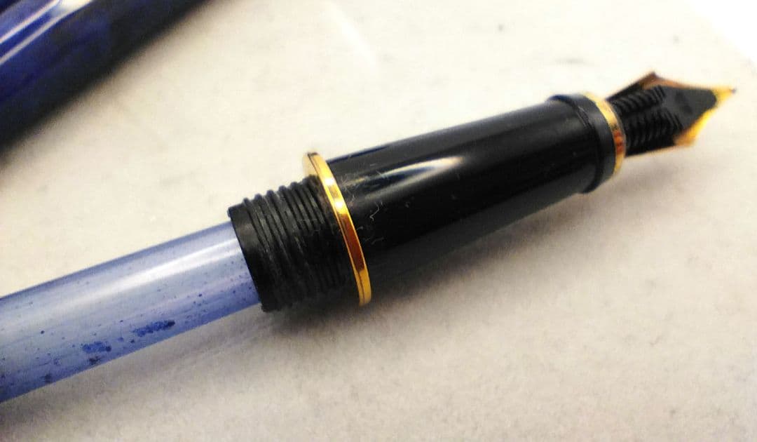 CARAN d'ACHE　 エクイノックス　万年筆　ブルーマーブル