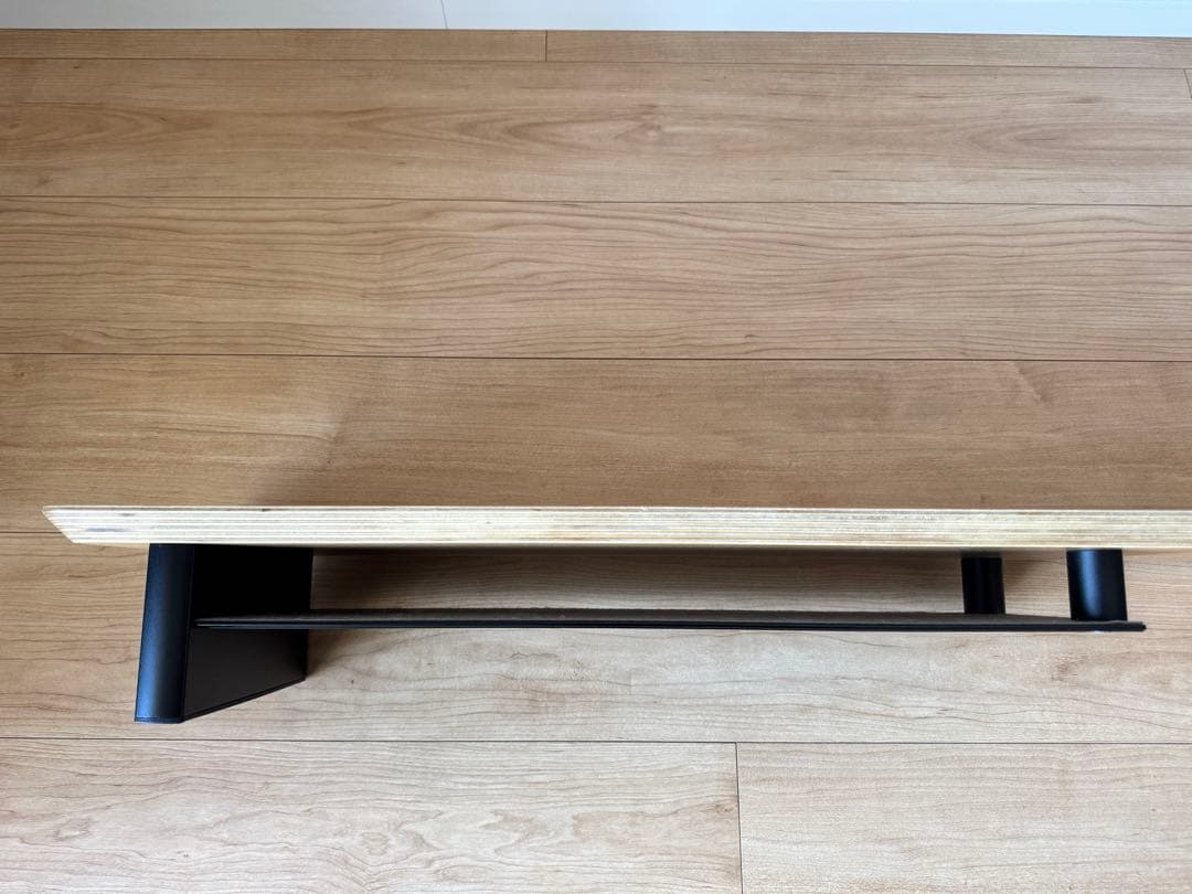 amesoba　 モニタースタンド　デスクシェルフ　ホワイトオーク/ブラック