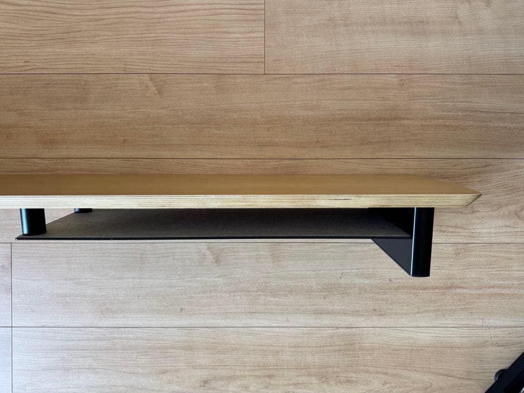 amesoba　 モニタースタンド　デスクシェルフ　ホワイトオーク/ブラック