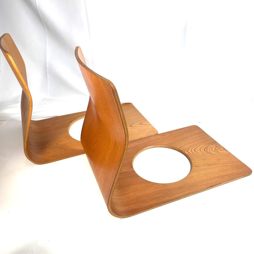 【送料無料】天童木工　座椅子　ヴィンテージ　旧ロゴ　おまけ１脚