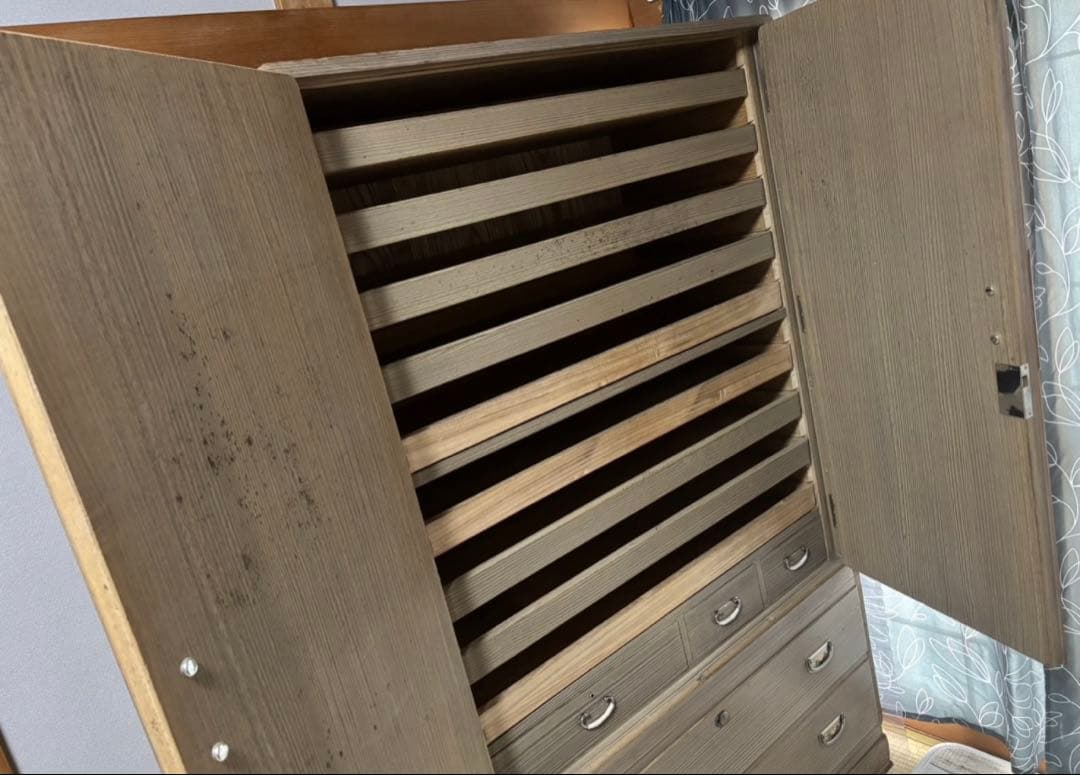 木製着物タンス スライド棚付き