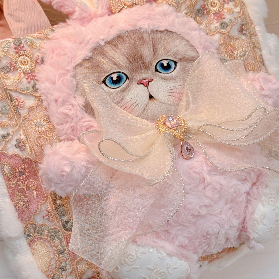 牡*❁様 コヤンイサムチョン♡新作インド刺繍bigローズルミちゃんのファートート