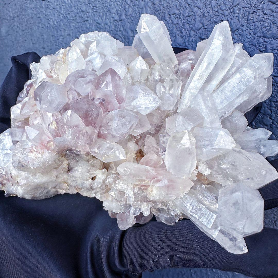 希少❗️高品質❗️超綺麗♡レインボー☆ヒマラヤ水晶 クラスター超強いパワーA1363