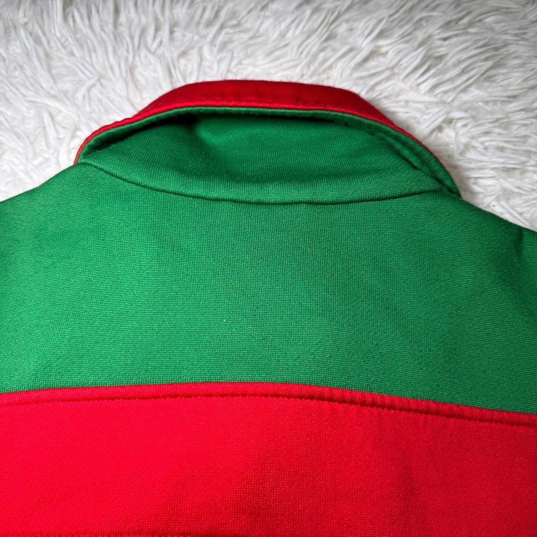 ☆【希少・美品】PUMA トラックジャケット グリーン×レッド L 刺繍ロゴ☆