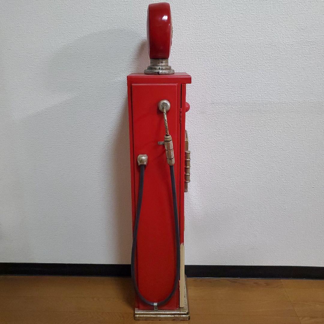 ヴィンテージ風／CDラック／Texaco／ガソリンスタンド型／木製