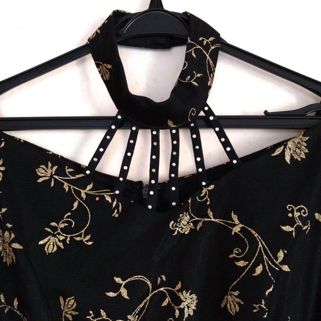 美品　花柄刺繍　社交ダンスドレス パーティードレス　Мサイズ