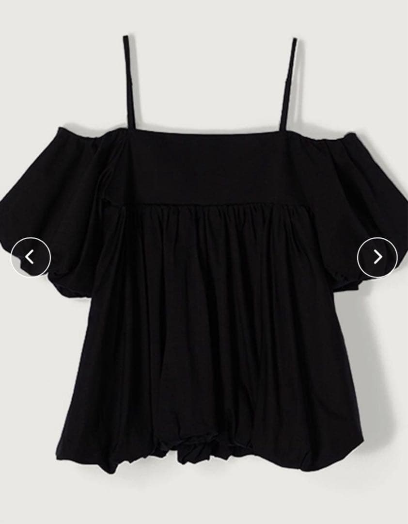 アニュアンス 完売 オフショルダーバルーンキャミソール