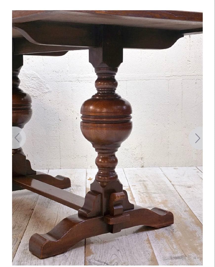 【匿名配送】イギリスアンティーク★リフェクトリーテーブル★オーク材★4人掛け