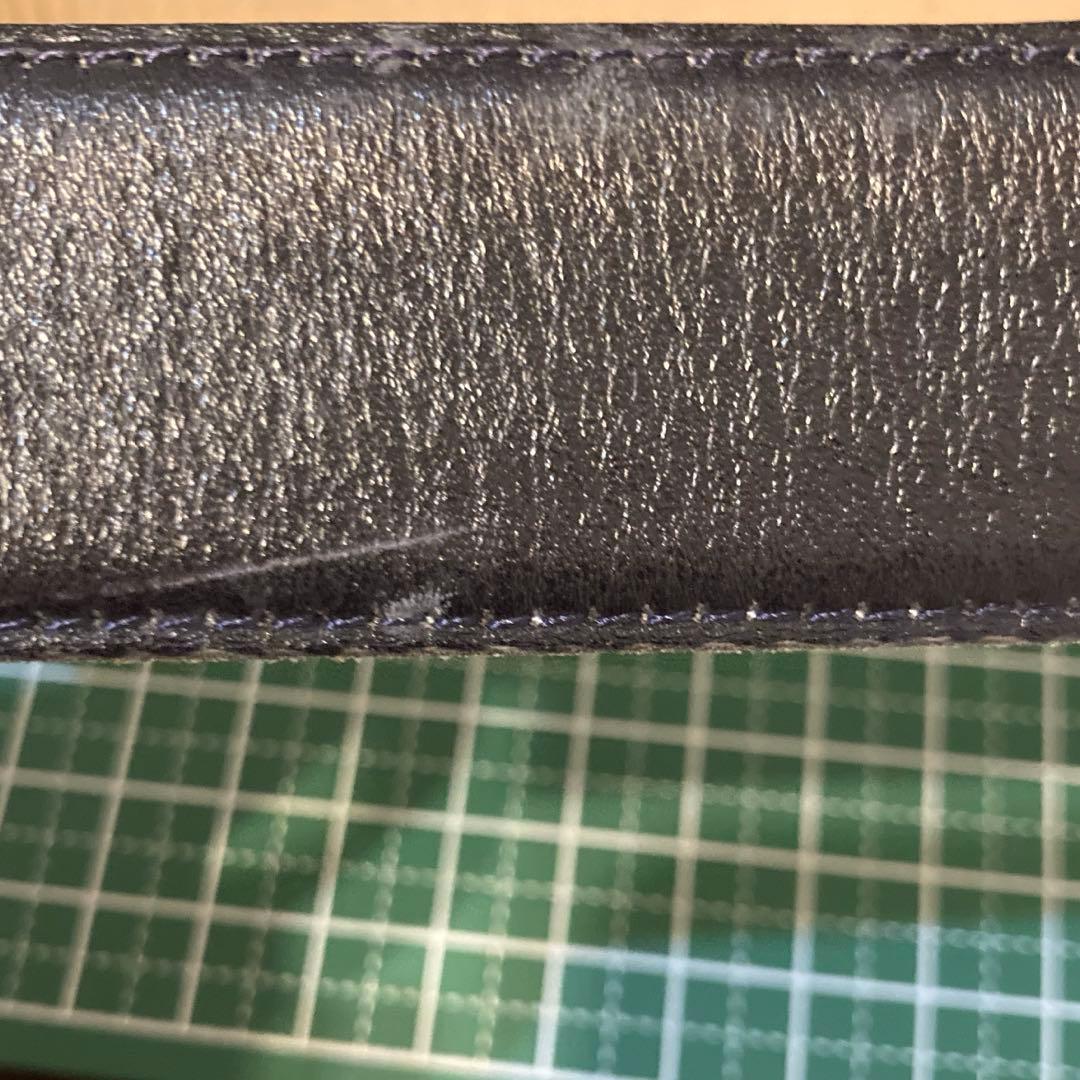 CHANEL ブラックレザーベルト ゴールドバックル