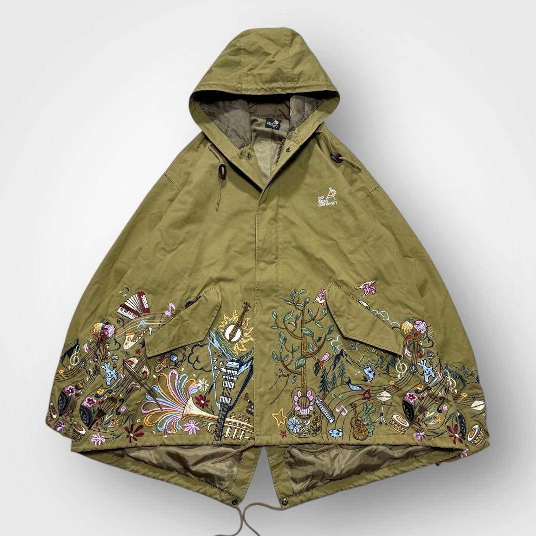 1693◆go slow caravan モッズコート キャンバスパネル刺繍 4