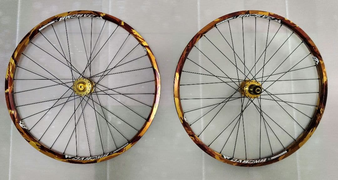 DABOMBリム+HAROハブ 黒スポーク26inch 前後ホイールセット 中古