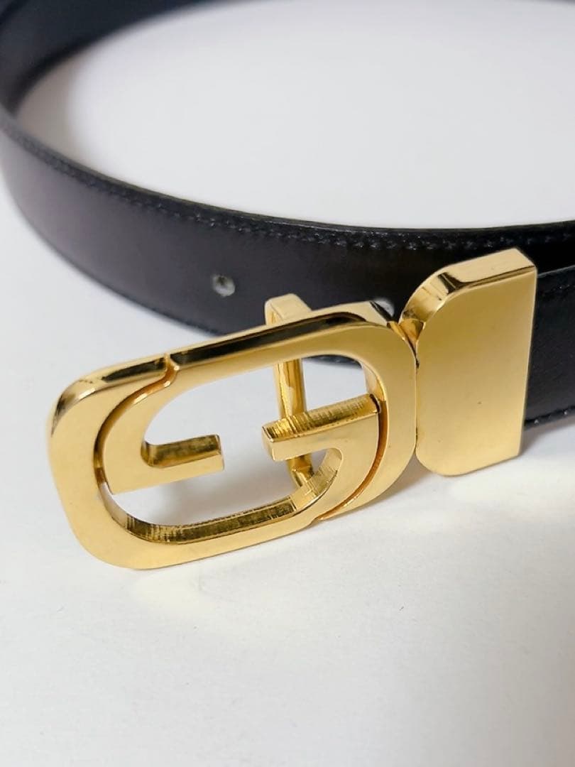 グッチ　GUCCI ベルト　ブラック　GGロゴ　バックル