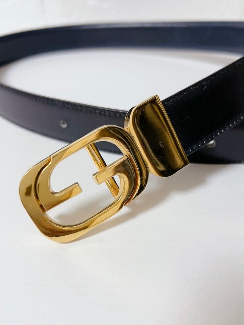 グッチ　GUCCI ベルト　ブラック　GGロゴ　バックル