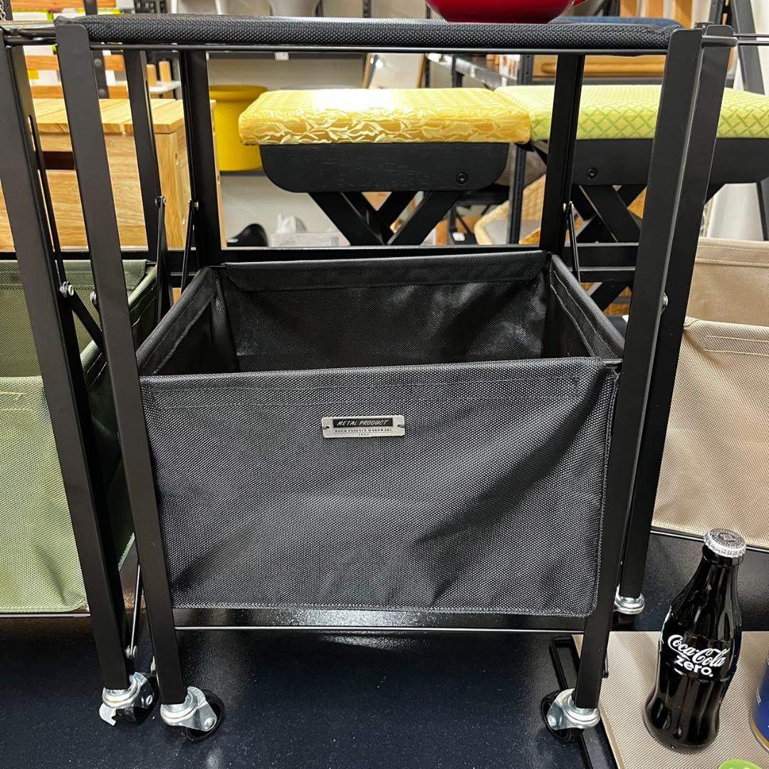 テーブルワゴン キャスター付き 折りたたみ式 ブラック MIP-71 N01