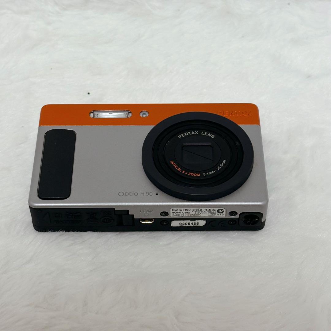【美品】PENTAX Optio H90 オレンジ シルバー　可愛すぎるコンデジ