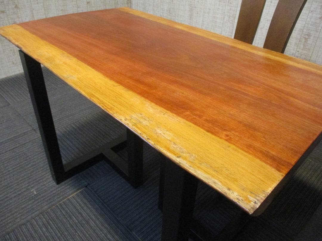 ＃1582■　ブビンガ　一枚板　テーブル　ローテーブル　ダイニング　座卓　デスク