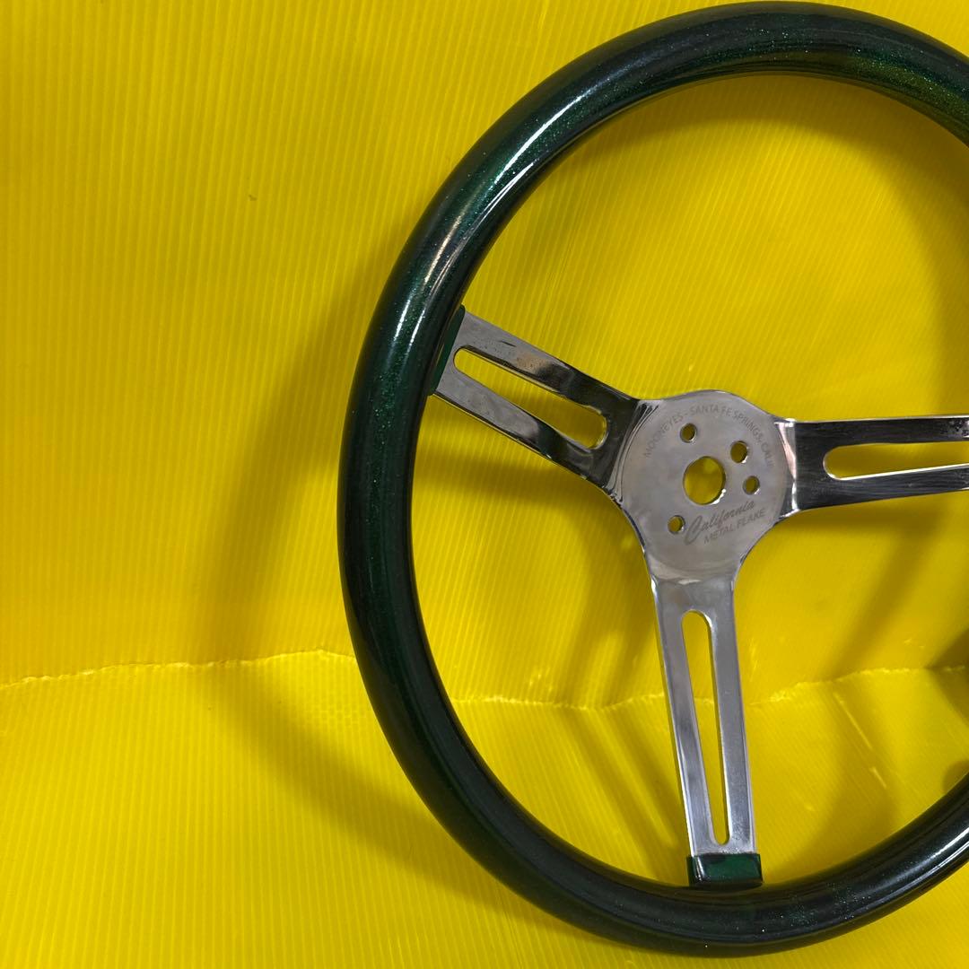 カリフォルニアメタルフレークグリーンステアリングホイール、グラントハンドル