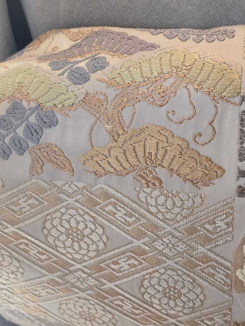 汕頭刺繍　４点フルセット　蘇州刺繍　高級訪問着　トールサイズ　唐織　高級袋帯