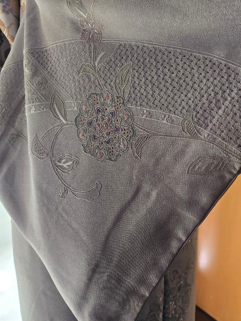 汕頭刺繍　４点フルセット　蘇州刺繍　高級訪問着　トールサイズ　唐織　高級袋帯