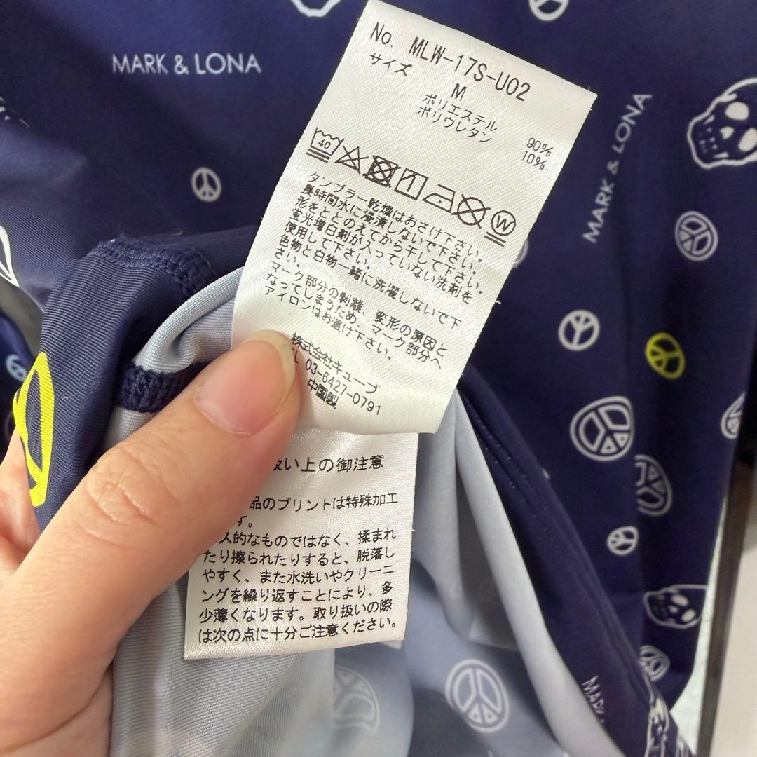 MARK&LONA タートルネック ゴルフシャツ スカル