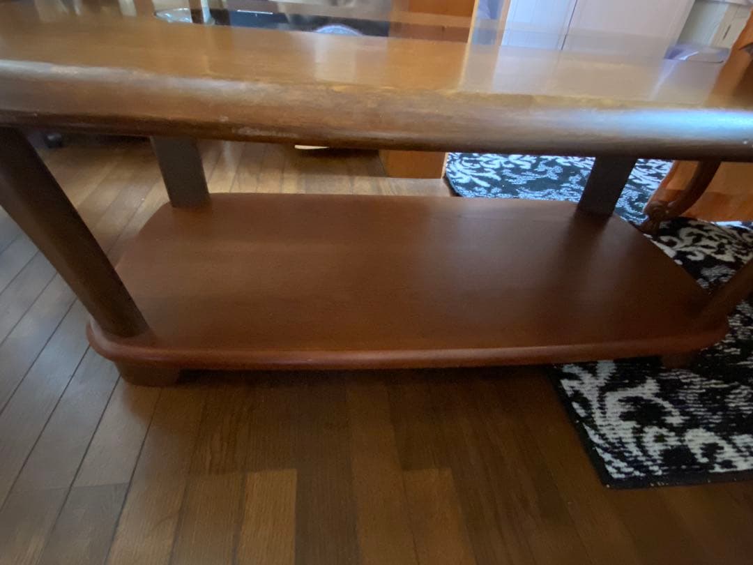 希少♦️カリモク限定ブランド♦️チターノ♦️２段 ガラス飾り テーブル♦️送料込