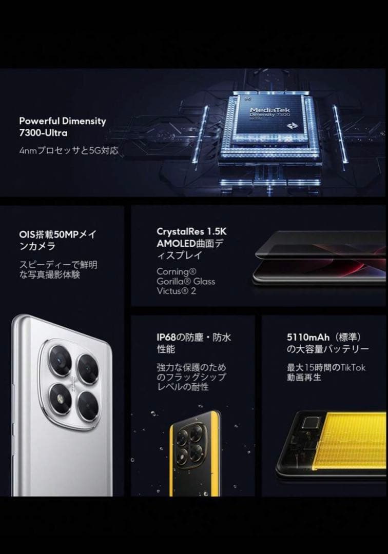 POCO X7 8GB+256GB GREENグローバル版