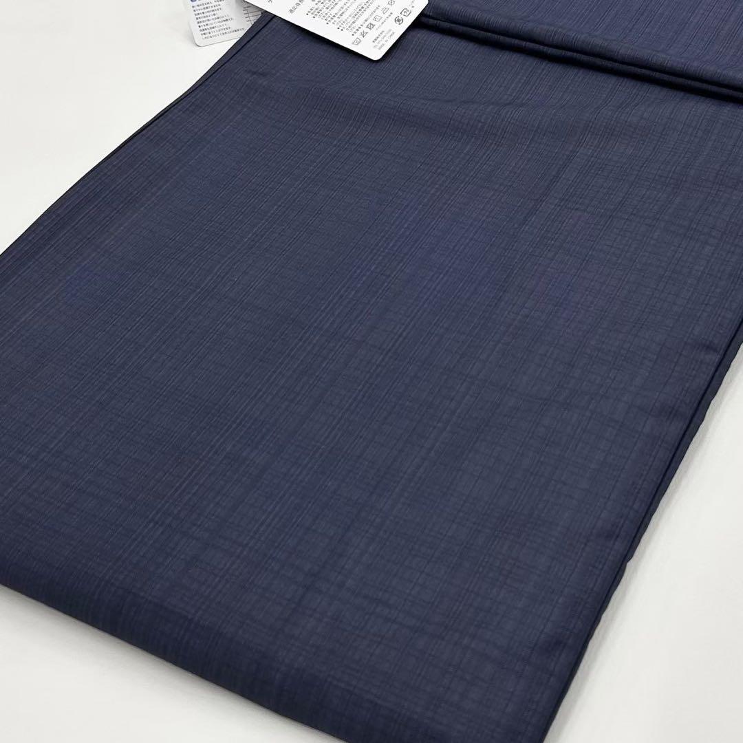 浴衣　夏　単着物　紺色　吸湿速乾　　半幅帯　単衣　2点セット　0627①