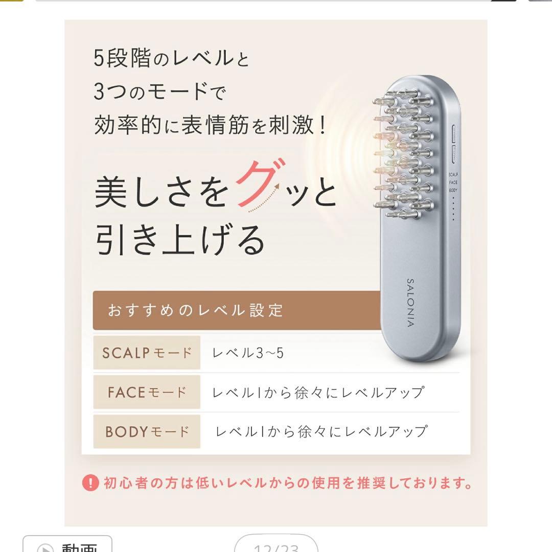 SALONIA EMS LIFT BRUSH 美顔器　電気ブラシ　サロニア