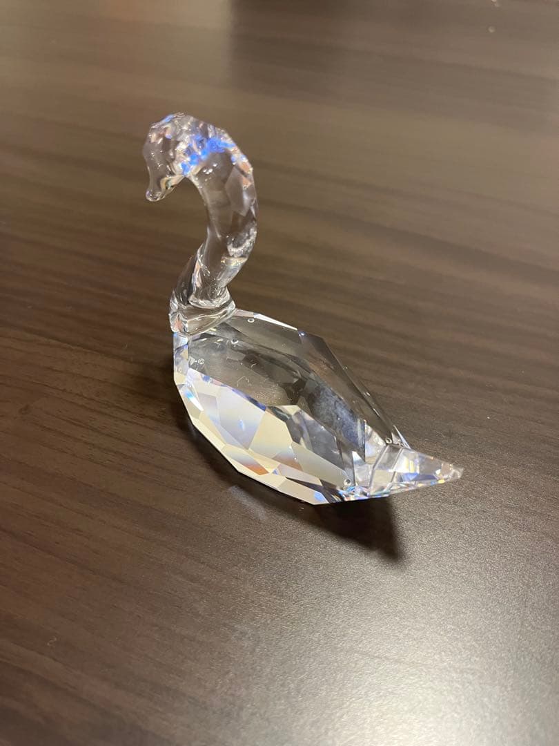特別価格！ スワロフスキー　スワンのはばたき　クリスタル白鳥 置物ミラー台座付き