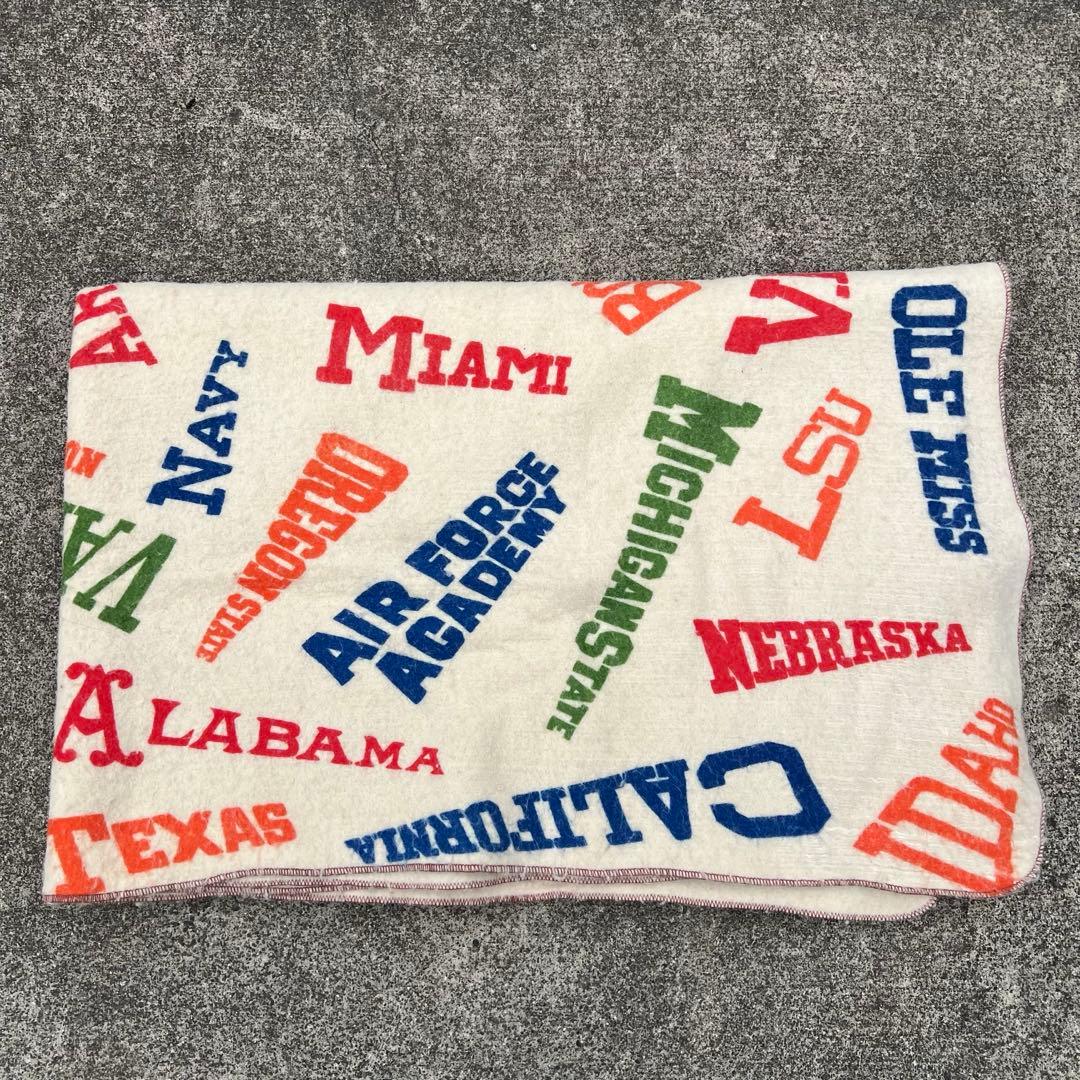 激レア 状態良 50s ビンテージ カレッジペナント ブランケット U