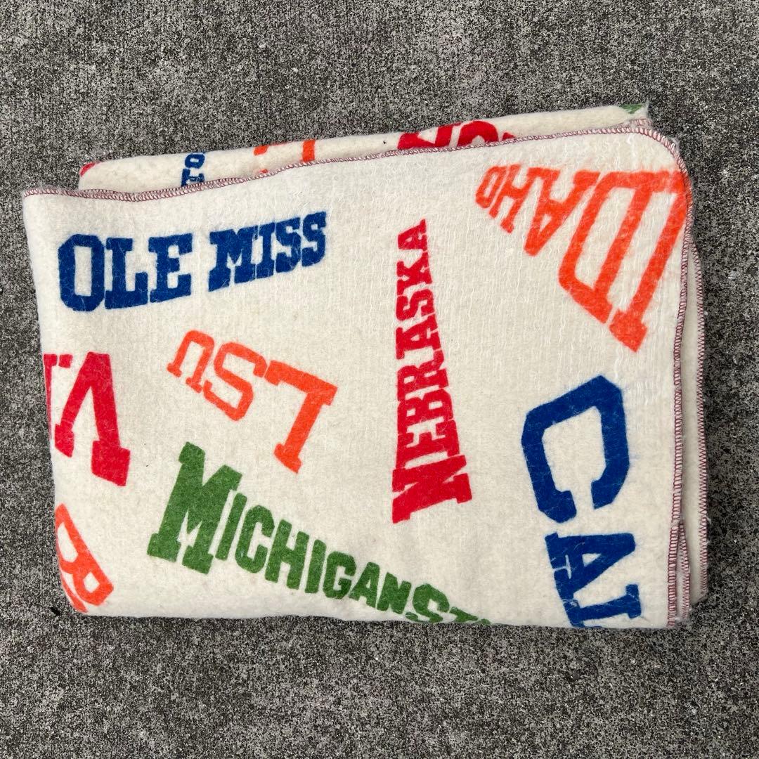 激レア 状態良 50s ビンテージ カレッジペナント ブランケット U