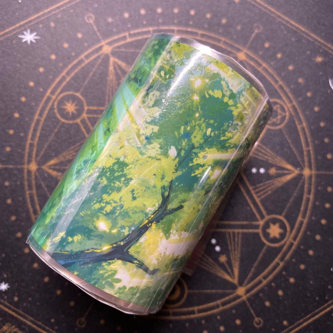 【9328】海外　マステ　5m巻　PETマスキングテープ　木影　四季　背景