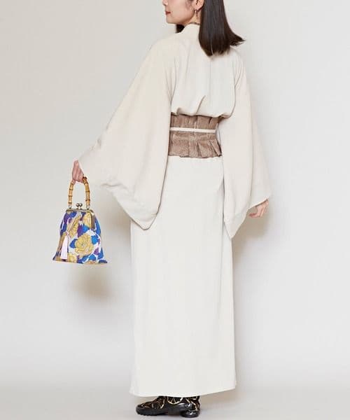 完売品✨倭物やカヤ流水ジャガード上下セット 簡単着物風オケージョン晴れ着成人式春