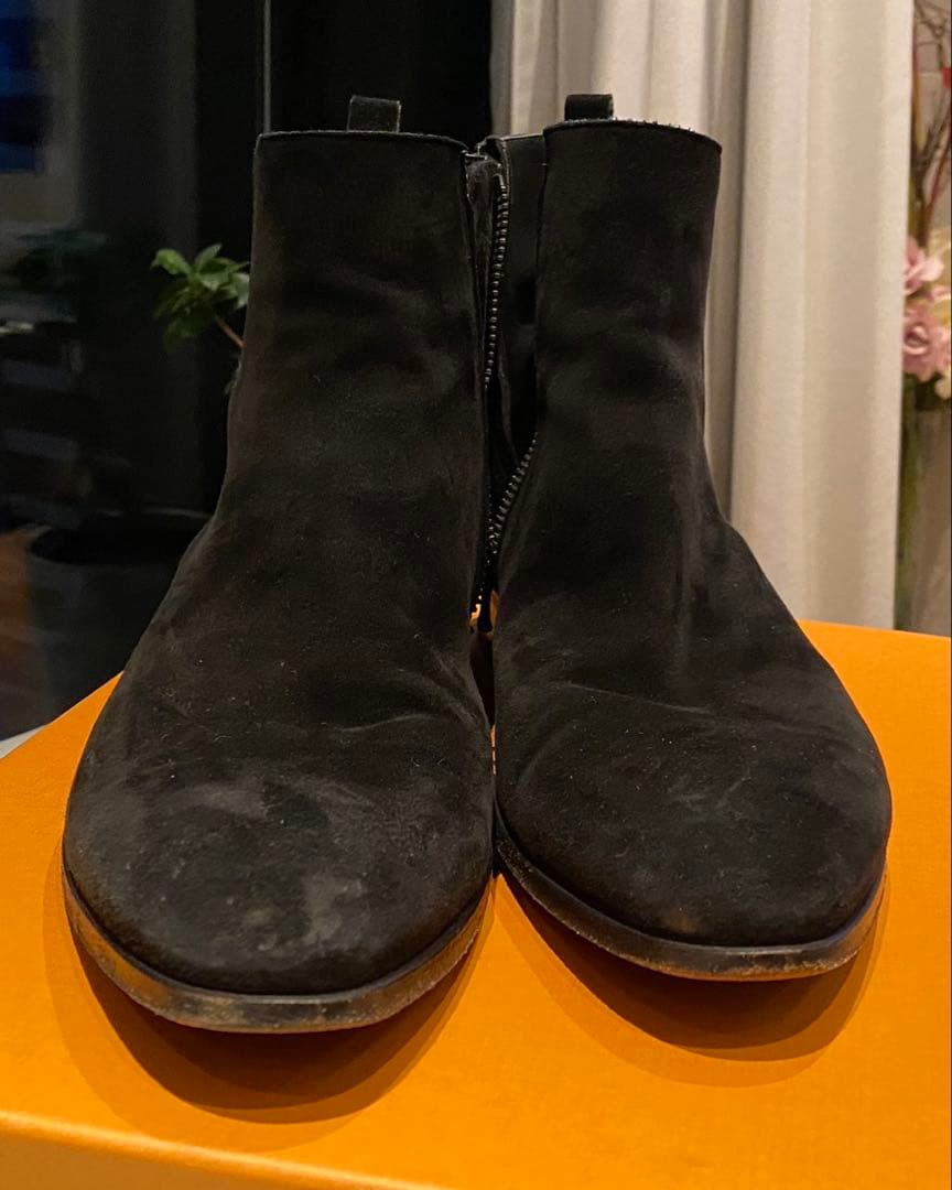 ドルガバ　黒 スエード サイドゴアブーツ