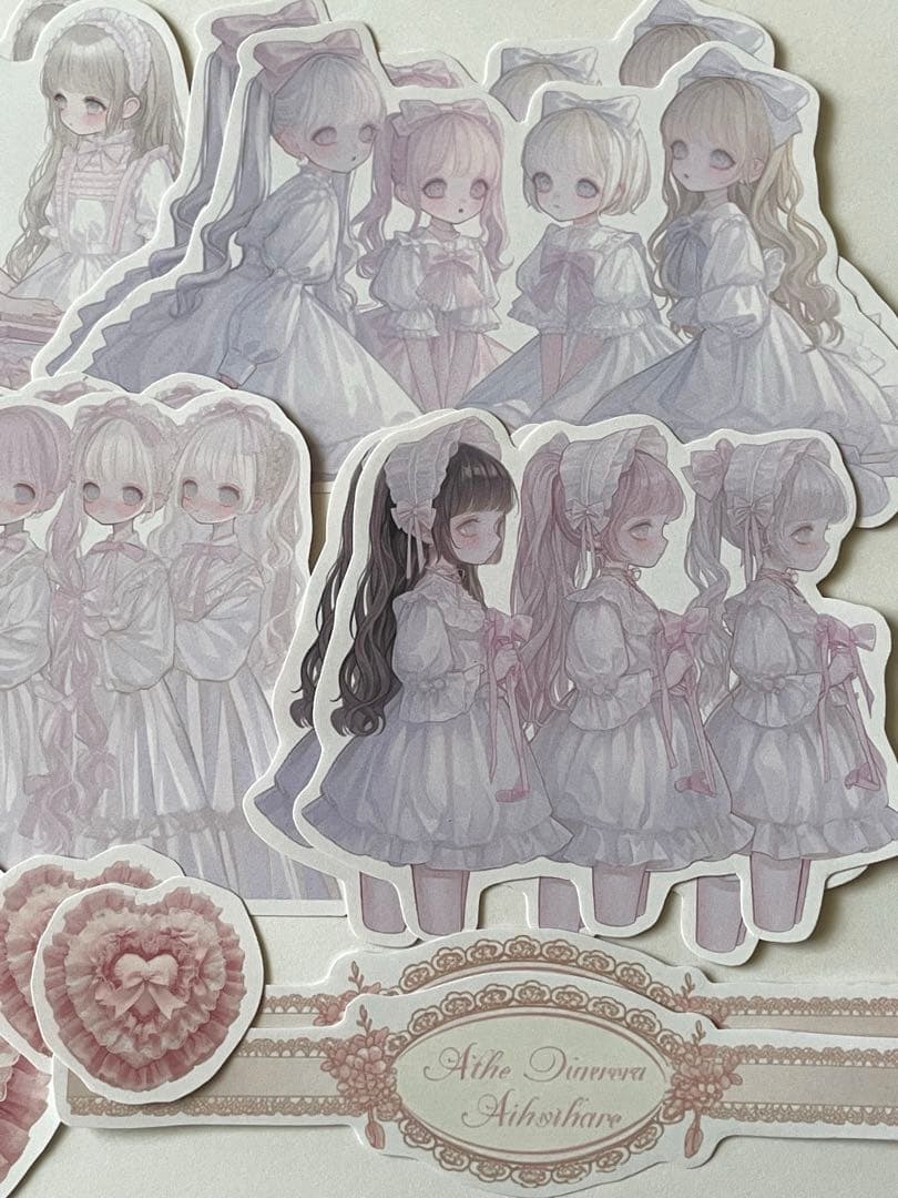 K-588-1 ☆1点限定☆コラージュ素材 コラージュシート カット素材 女の子