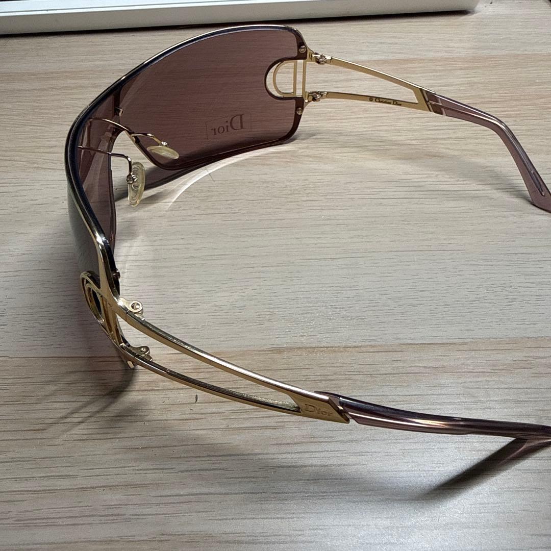 Dior ブラウンレンズ ゴールドフレーム サングラス