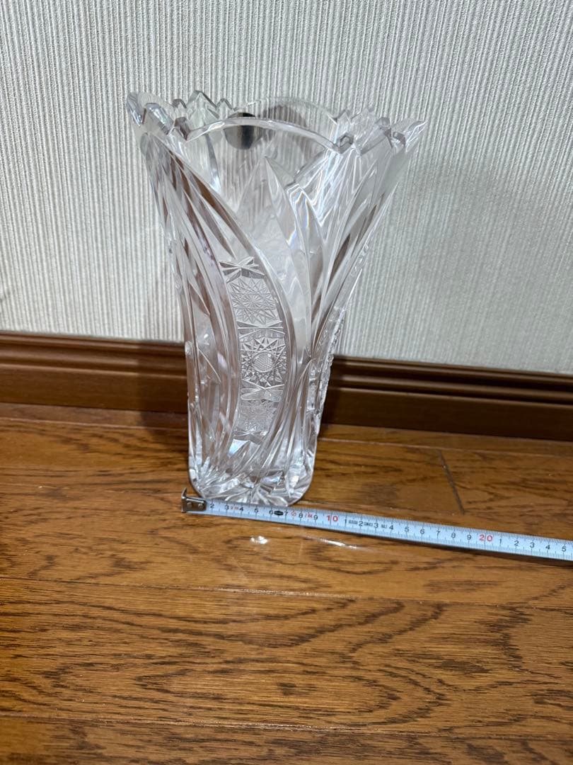 【美品】KONIG ケニッヒ クリスタルグラス ガラス 花瓶 花器 ドイツ製