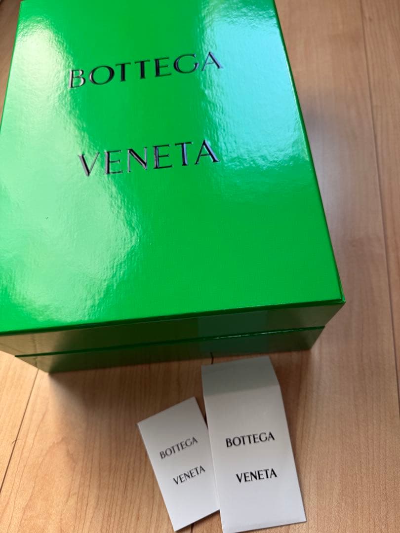 【らい】BOTTEGA ボッテガ　グリーン　スライドサンダル　38 美品