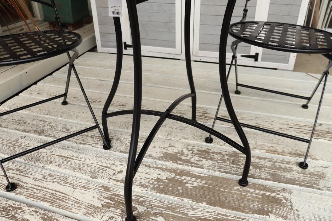 ガーデンテーブルセット アイアン イタリアンイエロー 3点セット