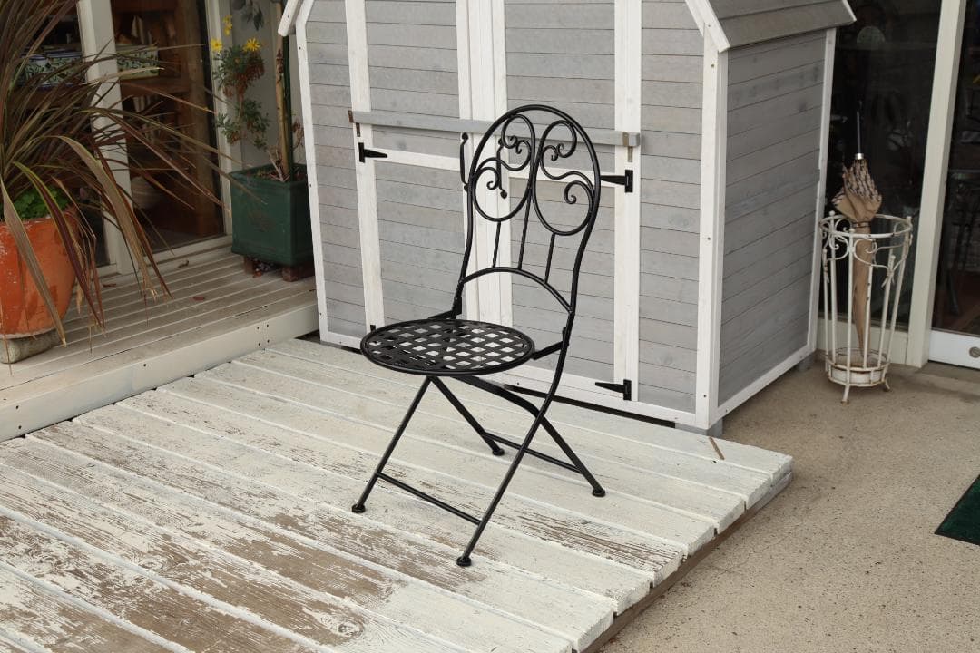 ガーデンテーブルセット アイアン イタリアンイエロー 3点セット