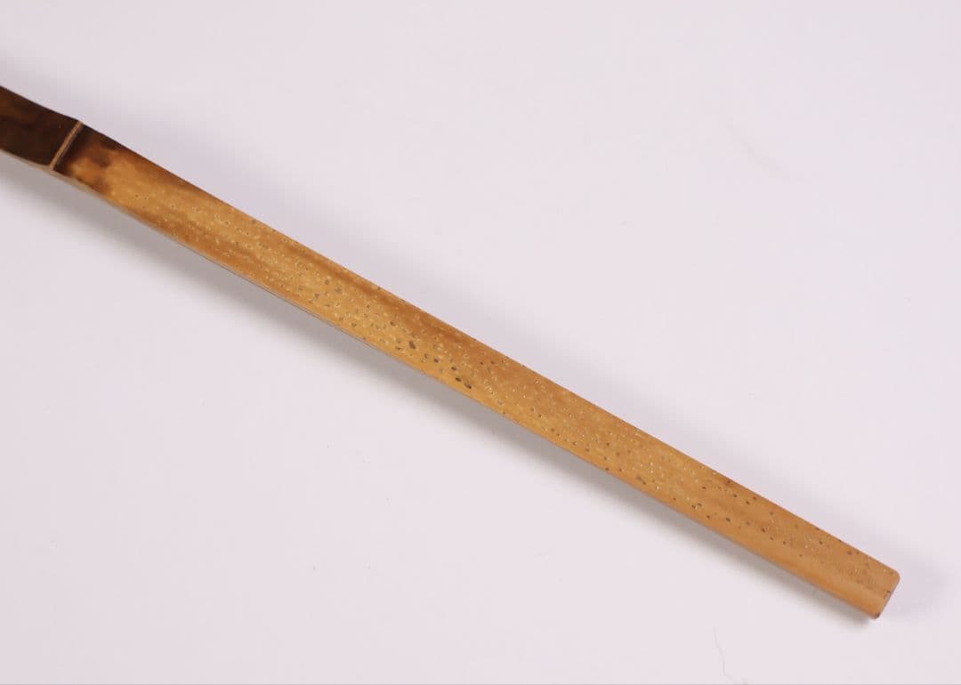 茶道具 大徳寺 三玄院 長谷川寛州 銘「松風」シミ竹茶杓 野々村淡完【CM343