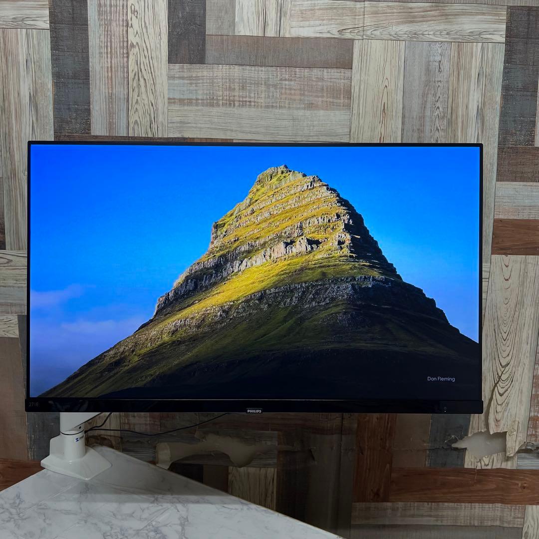リクエスト価格全国送料込PHILIPS27型ブルーカットモニターアームスタンド付