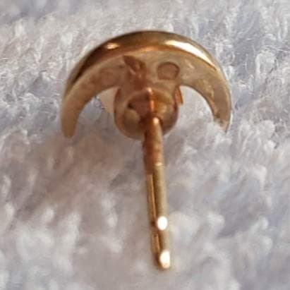 MIKIMOTO ミキモト K18 パール ピアス 片耳 三日月 ○M刻印